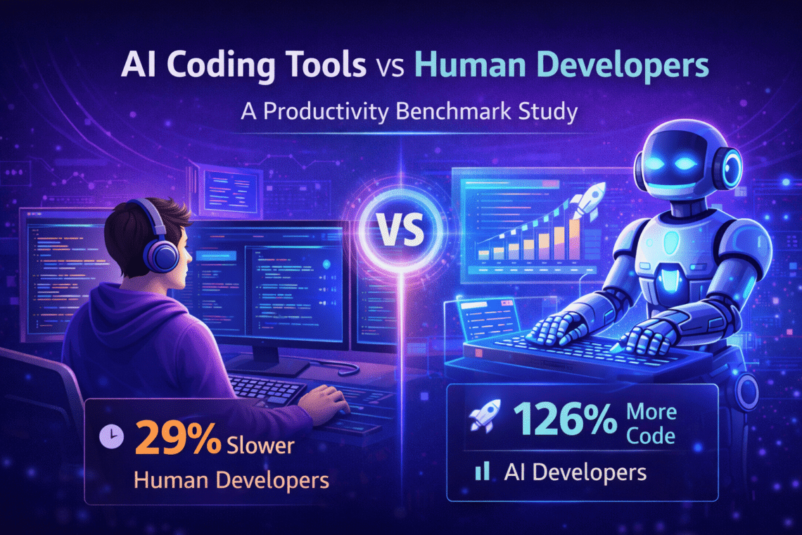 AI Coding Tools vs Human Developers A Productivity Benchmark Study