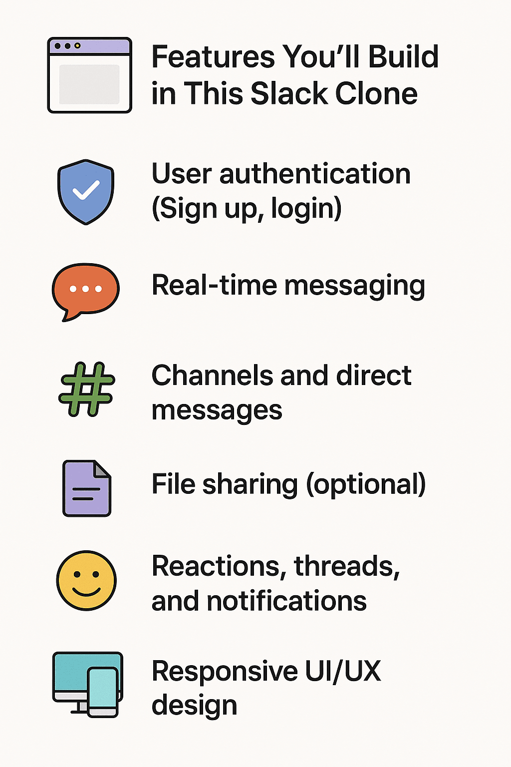Features You’ll Build in This Slack Clone 